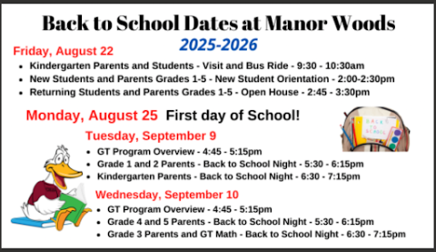Back To School Dates